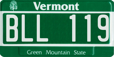 VT license plate BLL119