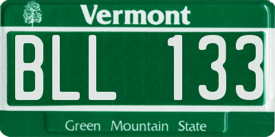 VT license plate BLL133