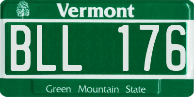 VT license plate BLL176
