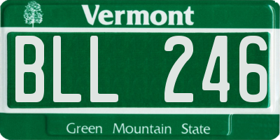 VT license plate BLL246