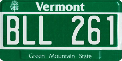 VT license plate BLL261