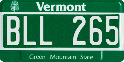 VT license plate BLL265