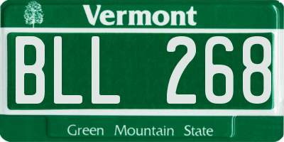 VT license plate BLL268