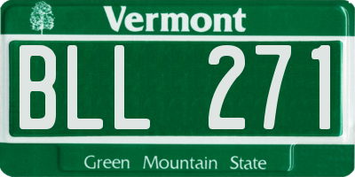 VT license plate BLL271