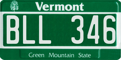 VT license plate BLL346