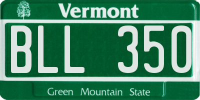 VT license plate BLL350