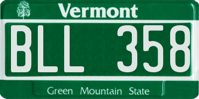 VT license plate BLL358