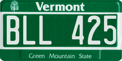 VT license plate BLL425