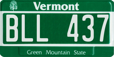 VT license plate BLL437