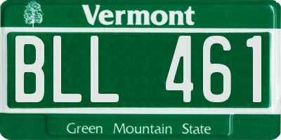 VT license plate BLL461
