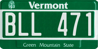 VT license plate BLL471