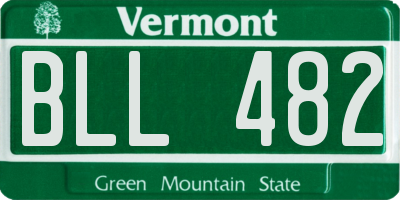VT license plate BLL482