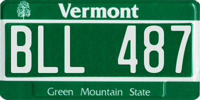 VT license plate BLL487