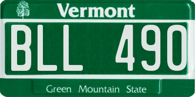 VT license plate BLL490