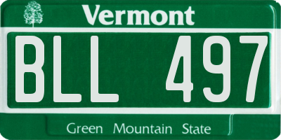 VT license plate BLL497