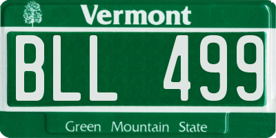 VT license plate BLL499