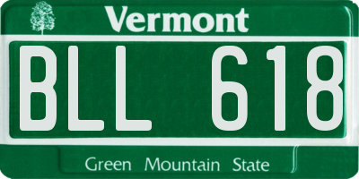 VT license plate BLL618