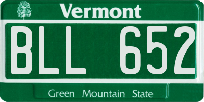VT license plate BLL652