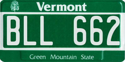 VT license plate BLL662