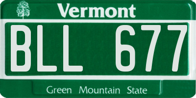VT license plate BLL677