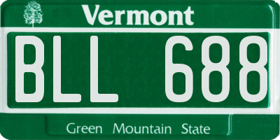 VT license plate BLL688