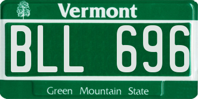 VT license plate BLL696