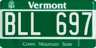 VT license plate BLL697