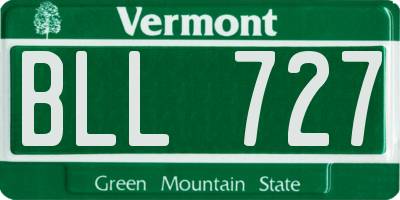 VT license plate BLL727