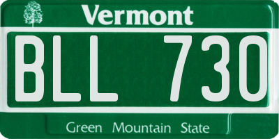 VT license plate BLL730