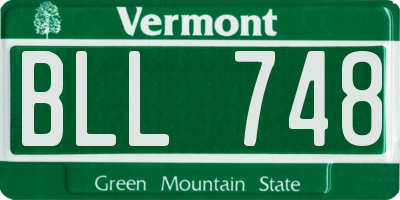 VT license plate BLL748