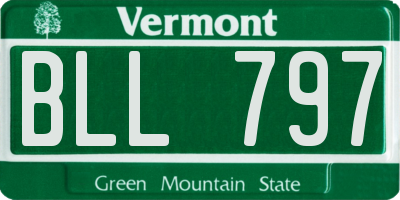 VT license plate BLL797