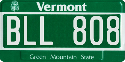 VT license plate BLL808