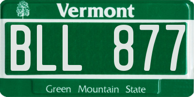 VT license plate BLL877