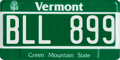 VT license plate BLL899