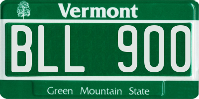 VT license plate BLL900