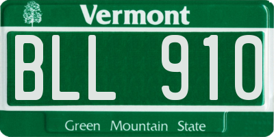 VT license plate BLL910