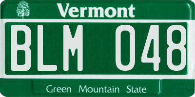 VT license plate BLM048