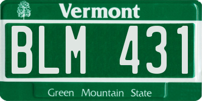 VT license plate BLM431