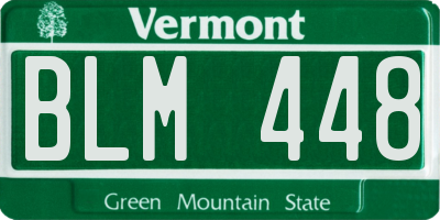 VT license plate BLM448