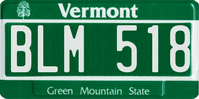 VT license plate BLM518