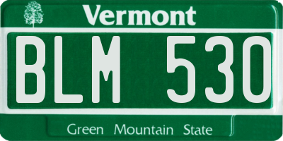 VT license plate BLM530