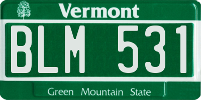 VT license plate BLM531