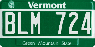 VT license plate BLM724