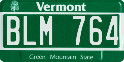 VT license plate BLM764