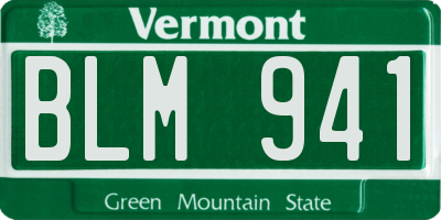 VT license plate BLM941