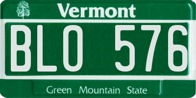 VT license plate BLO576