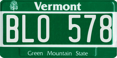 VT license plate BLO578