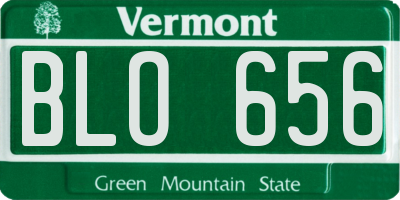 VT license plate BLO656