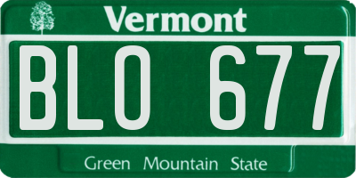 VT license plate BLO677