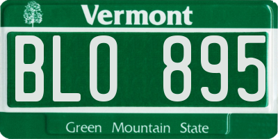 VT license plate BLO895